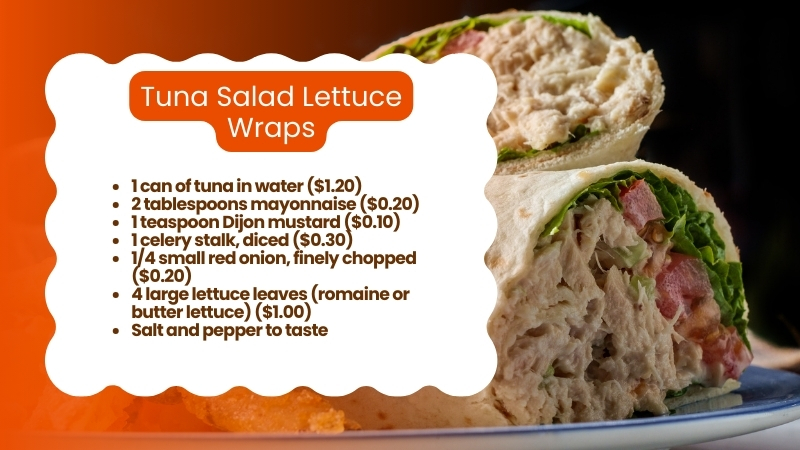 A List of Ingredients for Tuna Salad Lettuce Wraps