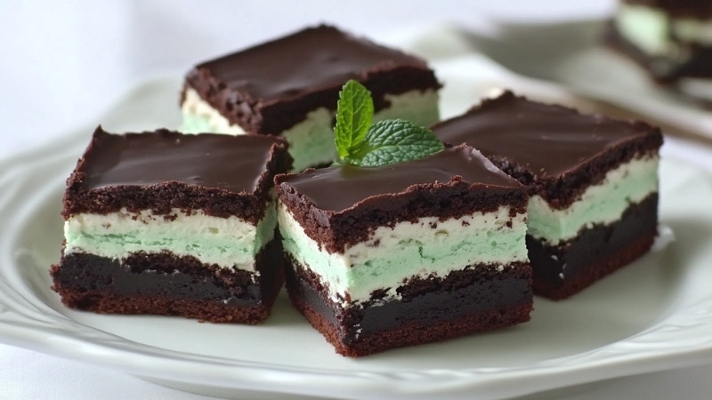Mint brownies desserts